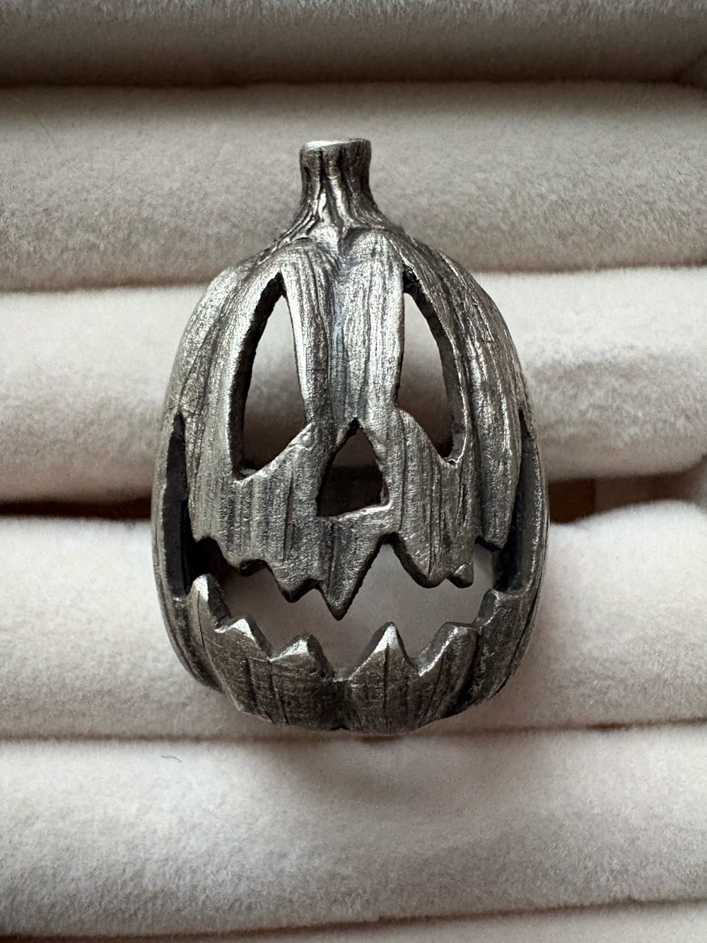 Halloween Jack-O'-Lantern Pumpkin Ring | sterling silver | 6